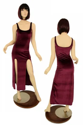Velvet Double Slit Gown