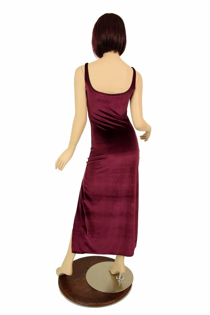 Velvet Double Slit Gown