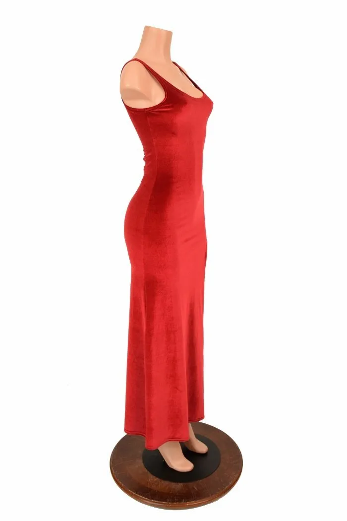 Velvet Slit Gown
