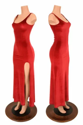 Velvet Slit Gown