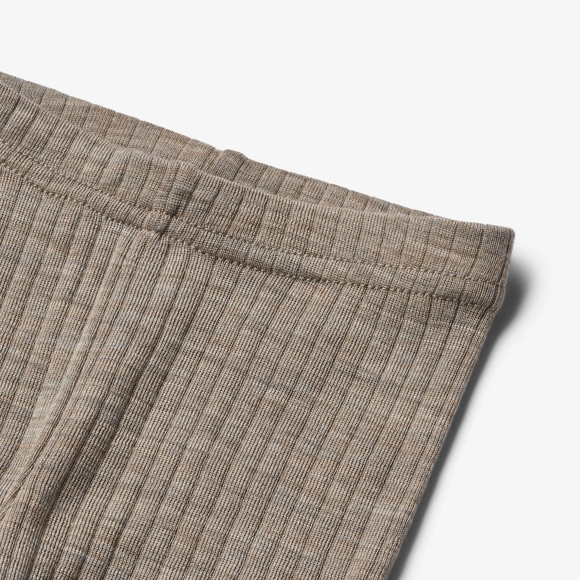 Wool/Silk Leggings Agi | Baby - khaki melange
