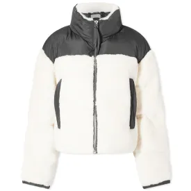 Woven Maya Shearling Puffer - Natural White & Blac